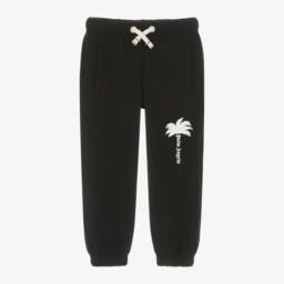 Palm Angels-Boys Black Palm Logo Trousers | Childrensalon Outlet