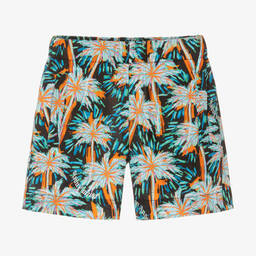Palm Angels-Boys Black Palm Print Shorts | Childrensalon Outlet