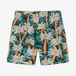 Palm Angels-Boys Black Palm Print Shorts | Childrensalon Outlet