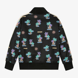 Palm Angels-Boys Black Palm Tree Print Track Top | Childrensalon Outlet