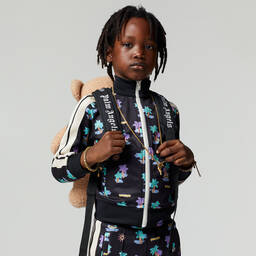 Palm Angels-Boys Black Palm Tree Print Track Top | Childrensalon Outlet