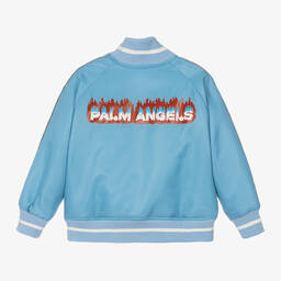 Palm Angels-جاكيت بومبر لون أزرق للأولاد | Childrensalon Outlet