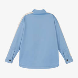 Palm Angels-قميص قطن جيرسي لون أزرق للأولاد | Childrensalon Outlet