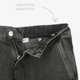 Palm Angels-Boys Charcoal Relaxed Denim Trousers | Childrensalon Outlet