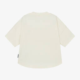 بالم أنجلز-تيشيرت بطبعة جرافيك قطن لون عاجي للأولاد | Childrensalon Outlet