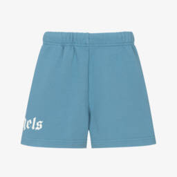 Palm Angels-Шорты из мягкого синего трикотажа для мальчиков | Childrensalon Outlet