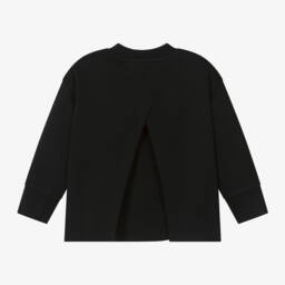 بالم أنجلز-سويتشيرت بطبعة بير قطن لون أسود للبنات | Childrensalon Outlet