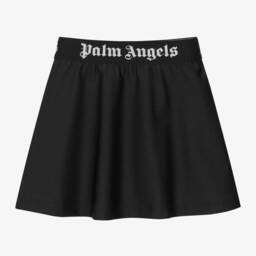 بالم أنجلز-تنورة ميني جيرسي لون أسود للمراهقات | Childrensalon Outlet