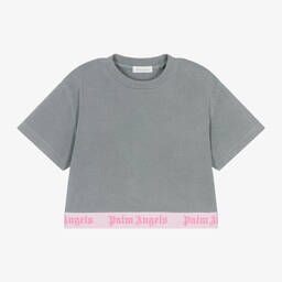 بالم أنجلز-توب قطن عضوي لون رمادي للبنات | Childrensalon Outlet