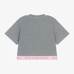 بالم أنجلز-توب قطن عضوي لون رمادي للبنات | Childrensalon Outlet