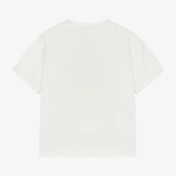 بالم أنجلز-تيشيرت قطن عضوي لون عاجي للبنات | Childrensalon Outlet