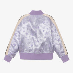 Palm Angels-Girls Lilac Star Jacquard Track Top | Childrensalon Outlet