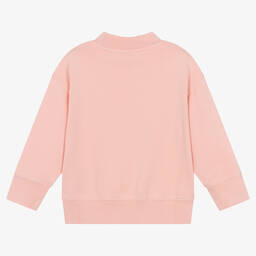 بالم أنجلز-سويتشيرت قطن جيرسي لون زهري للبنات | Childrensalon Outlet