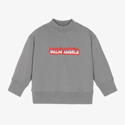 Palm Angels City washed-effect Sweatshirt | Grey | FARFETCH