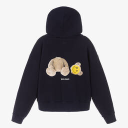 Palm Angels-Teen Blue Smiley Bear Hoodie | Childrensalon Outlet
