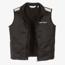 Palm Angels-Teen Boys Black Padded Gilet | Childrensalon Outlet
