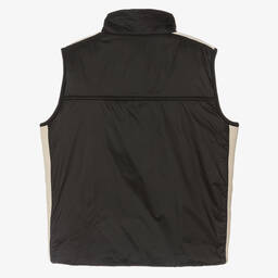 Palm Angels-Teen Boys Black Padded Gilet | Childrensalon Outlet