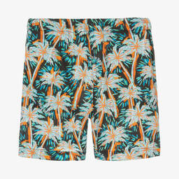 Palm Angels-Teen Boys Black Palm Print Shorts | Childrensalon Outlet