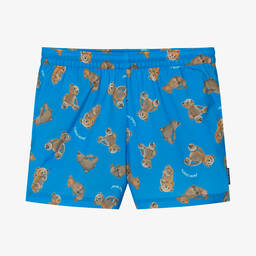 Palm Angels-Teen Boys Blue Bear Swim Shorts | Childrensalon Outlet