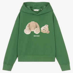 بالم أنجلز-توب هودي قطن عضوي لون أخضر تينز ولادي | Childrensalon Outlet