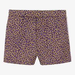 Palm Angels-شورت تينز بناتي لون بيج وبنفسجي | Childrensalon Outlet