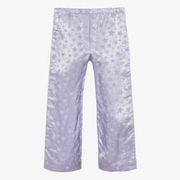 Palm Angels-بنطلون تينز بناتي جاكارد فيسكوز لون بنفسجي | Childrensalon Outlet