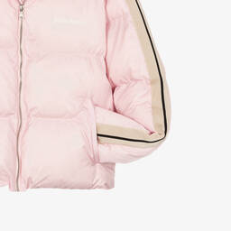 Palm Angels-جاكيت بافر تينز بناتي لون زهري فاتح | Childrensalon Outlet