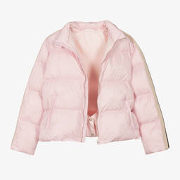 Palm Angels-جاكيت بافر تينز بناتي لون زهري فاتح | Childrensalon Outlet