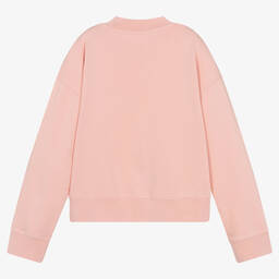 بالم أنجلز-سويتشيرت قطن جيرسي لون زهري تينز بناتي | Childrensalon Outlet