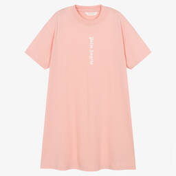 Palm Angels-Teen Girls Pink Cotton T-Shirt Dress | Childrensalon Outlet