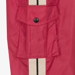 Palm Angels-Teen Girls Pink Logo Cargo Trousers | Childrensalon Outlet