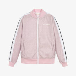 Palm Angels-Teen Girls Pink Lurex Track Top | Childrensalon Outlet