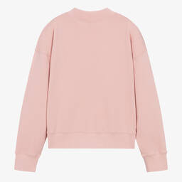 Palm Angels-Teen Girls Pink Organic Cotton Sweatshirt | Childrensalon Outlet