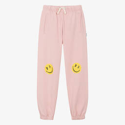 Palm Angels-Розовые хлопковые джоггеры со смайлами | Childrensalon Outlet