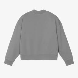 Palm Angels-Серый хлопковый свитшот с пламенем для подростков | Childrensalon Outlet