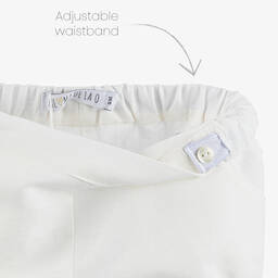 Paloma de la O-Baby Boys Check Shirt & Ivory Shorts Set | Childrensalon Outlet