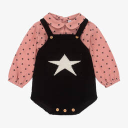 Paloma de la O-Baby Girls Black Shortie Set | Childrensalon Outlet