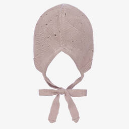 Paloma de la O-قبعة بونيه مزيج قطن محبوك لون بنفسجي للمولودات | Childrensalon Outlet