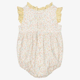 Paloma de la O-Белый хлопковый песочник в цветочек | Childrensalon Outlet