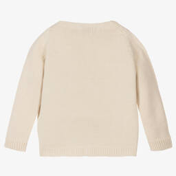 Paloma de la O-Beige Knitted Cardigan | Childrensalon Outlet