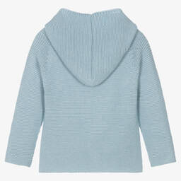 Paloma de la O-Blue Hooded Knit Cardigan | Childrensalon Outlet