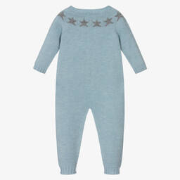 Paloma de la O-Blue Knitted Romper  | Childrensalon Outlet