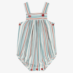 Paloma de la O-Blue Stripe Baby Shortie  | Childrensalon Outlet