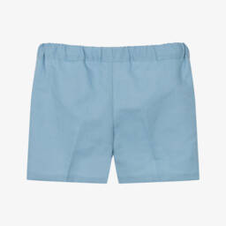 Paloma de la O-Boys Azure Linen Blend Shorts | Childrensalon Outlet
