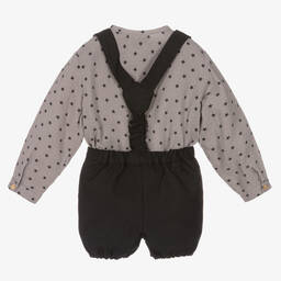 بالوما دي لا أو-طقم شورت أطفال ولادي قطن لون أسود | Childrensalon Outlet