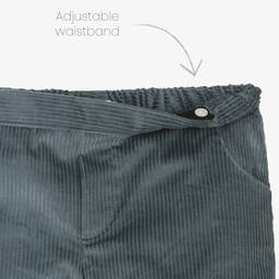 Paloma de la O-Boys Blue Corduroy Shorts Set | Childrensalon Outlet
