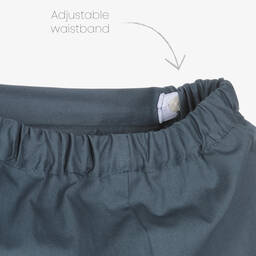 Paloma de la O-Boys Blue Cotton Shorts | Childrensalon Outlet