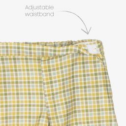 Paloma de la O-Boys Green Check Shorts | Childrensalon Outlet