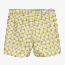 Paloma de la O-Boys Green Check Shorts | Childrensalon Outlet