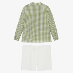 Paloma de la O-Летний комплект для мальчиков зелёный кремовый | Childrensalon Outlet